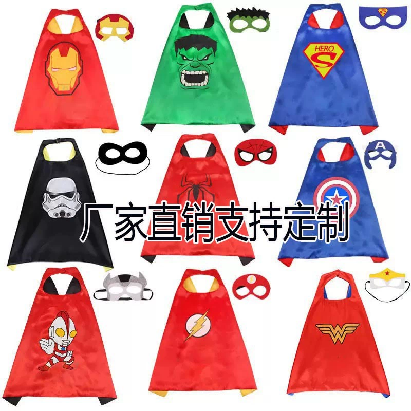 Ультра накидка Человек-паук, Железный человек, Супермен, Хэллоуин, детская накидка, реквизит для активности, накидка в стиле аниме
