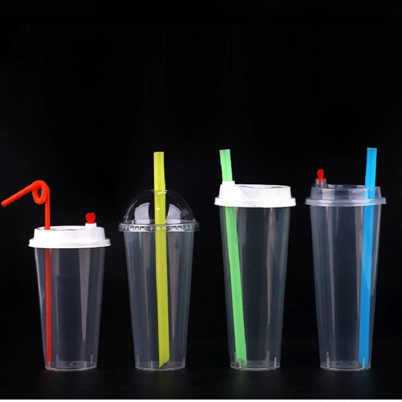 Одноразовые соломинки 100 шт жемчуга молочный чай грубая соломка одна упаковка бытовая цветная прозрачная пластиковая большая соломка