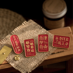 Must-pass brooch for every exam, red inspirational badge, lucky prayer, metal bag pin, accessories, cute graduation gift