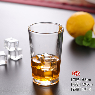 Tazas de vidrio temperado comerciales tazas de cerveza bar KTV tazas octagonales tazas de licores caseras tazas de whisky se pueden imprimir logotipo