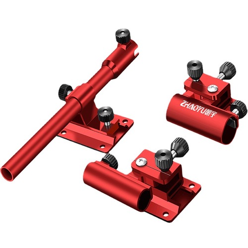 Three-piece set of aluminum-magnesium fishing box accessories, full set of fishing gear, umbrella rack, universal turret rack, fish guard rack, bait tray rack, double turrets