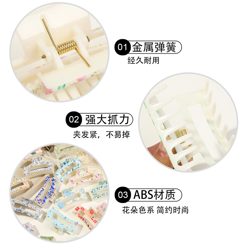 8.5 センチメートルカラフルな UV プリント市松模様のヘアピンキャンディーカラーのグリッパーファッショナブルでシンプルなサメクリップ女の子のヘアアクセサリーヘアグリッパー|undefined
