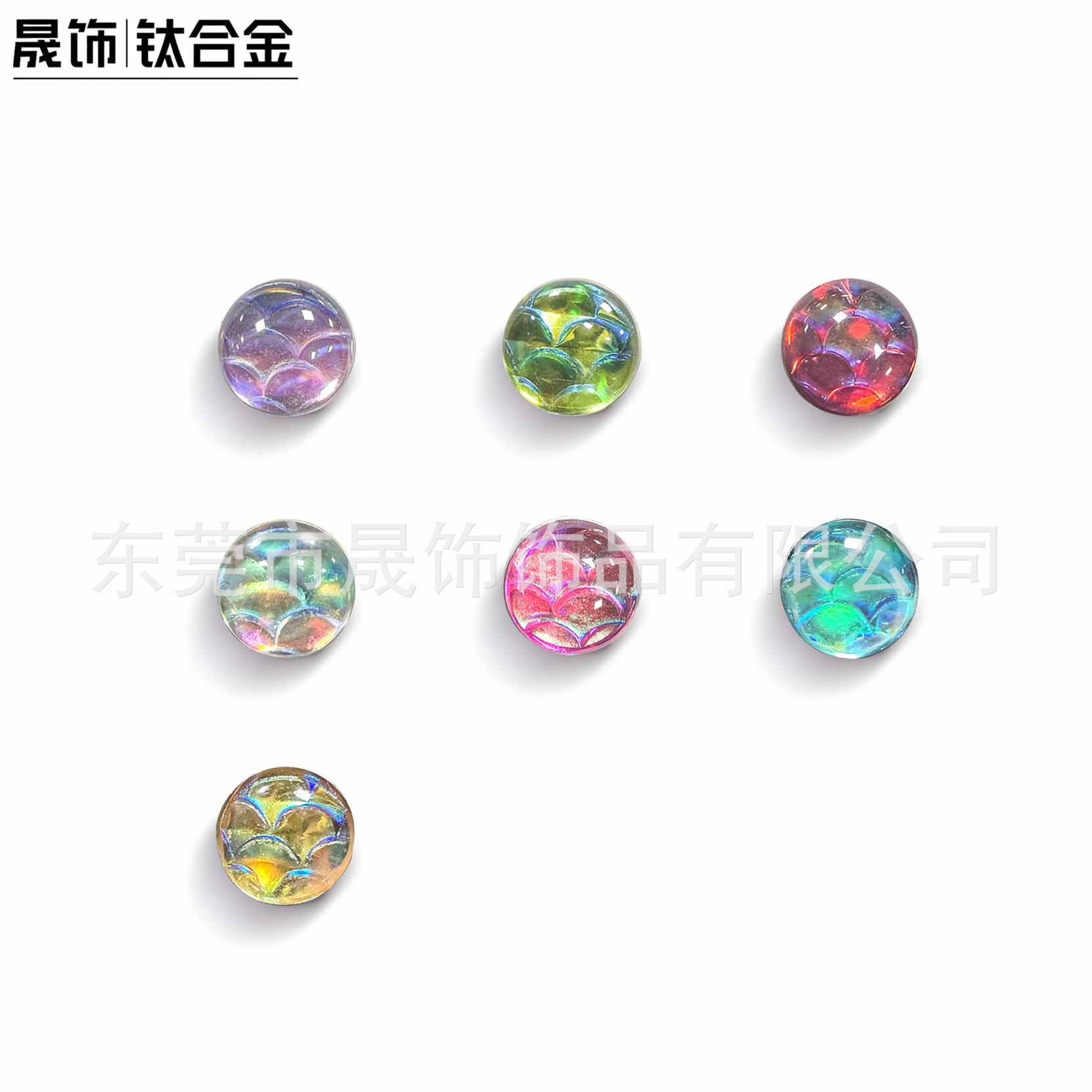F136 Titanium Alloy Tongue Barbell 波光鱼鳞滴油渐变幻彩 G23 Implant Grade Titanium 人体 Piercing Tongue Jewelry