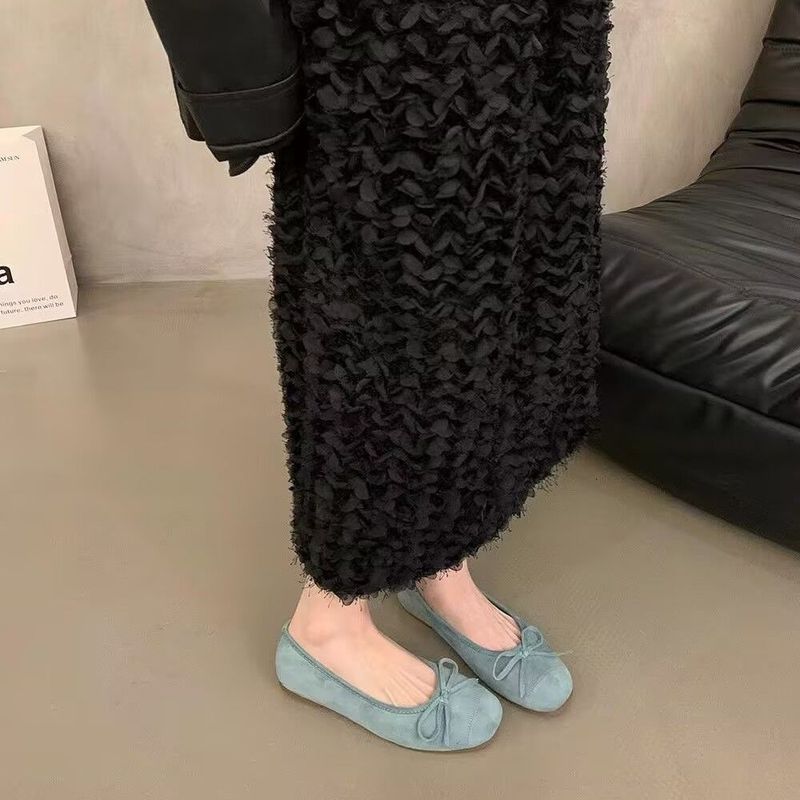 小芭蕾舞鞋圆头夏季蝴蝶结平底法式女士新款温柔单鞋晚晚鞋仙女鞋|undefined