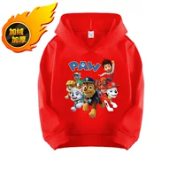 Детская толстовка с капюшоном Paw Patrol для мальчиков, осенне-зимняя толстовка из чистого хлопка на флисовой подкладке для малышей и детей младшего возраста, модный крутой топ с капюшоном.