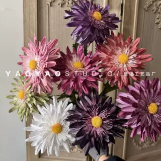 仿真蟹爪菊 千层菊 单支假花家居装饰 摄影道具摆件 花艺造景