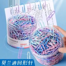 回形针办公用品曲别针大号文件书签回型针收纳盒文具不锈钢u型针