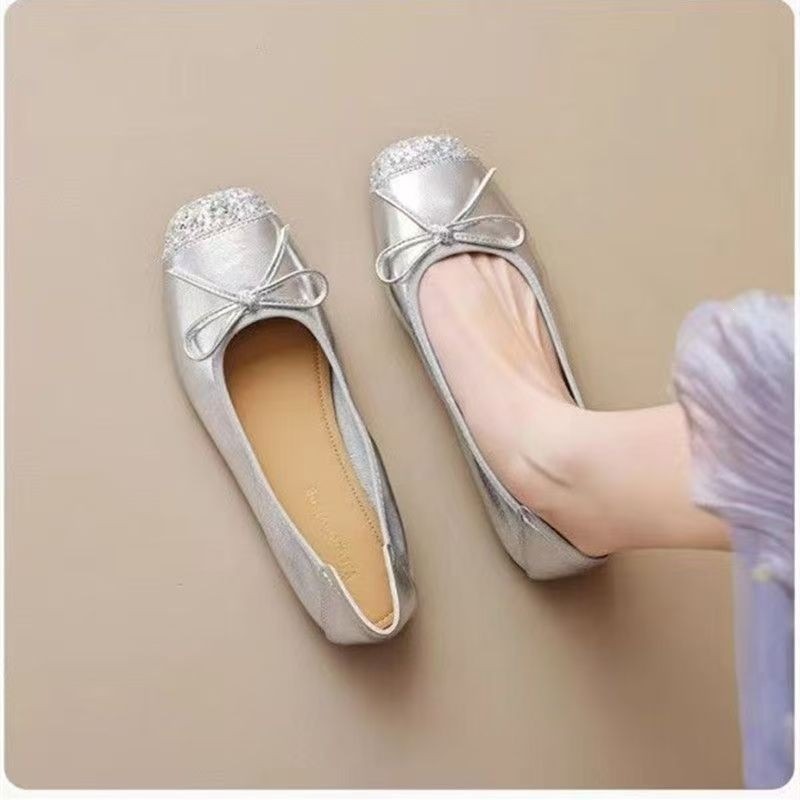 2026 primavera nuevo estilo francés zapato de ballet plana al por mayor un pedazo de zapato de huevo de suela suave para mujeres embarazadas zapatos solos