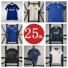 2526 新しいタイ版チェルシーホームとアウェイサッカーユニフォームレトロバージョン半袖サッカーユニフォーム成人男性プリント