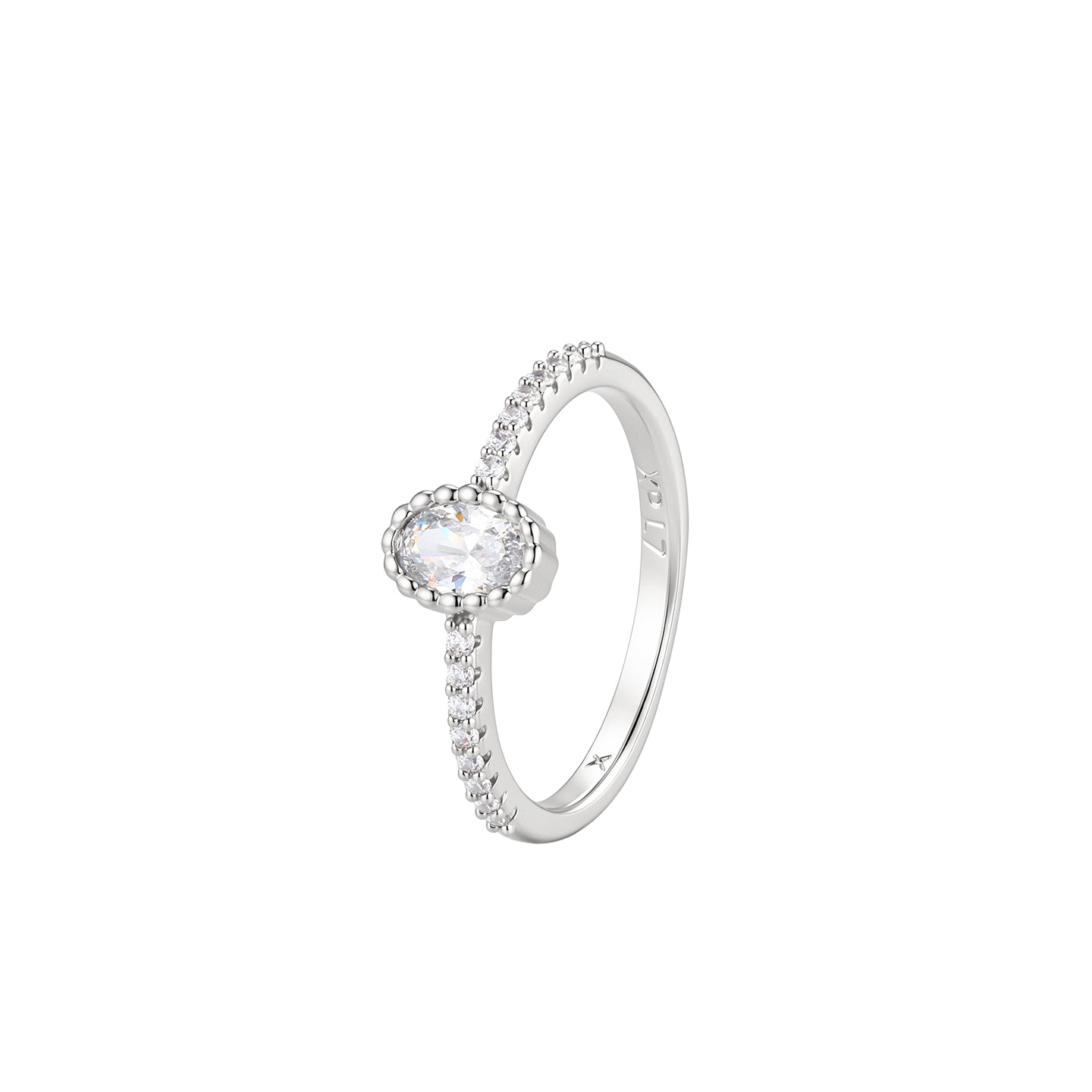 Anillo Elíptico Geométrico de Aleación, Galvanizado, para Mujer