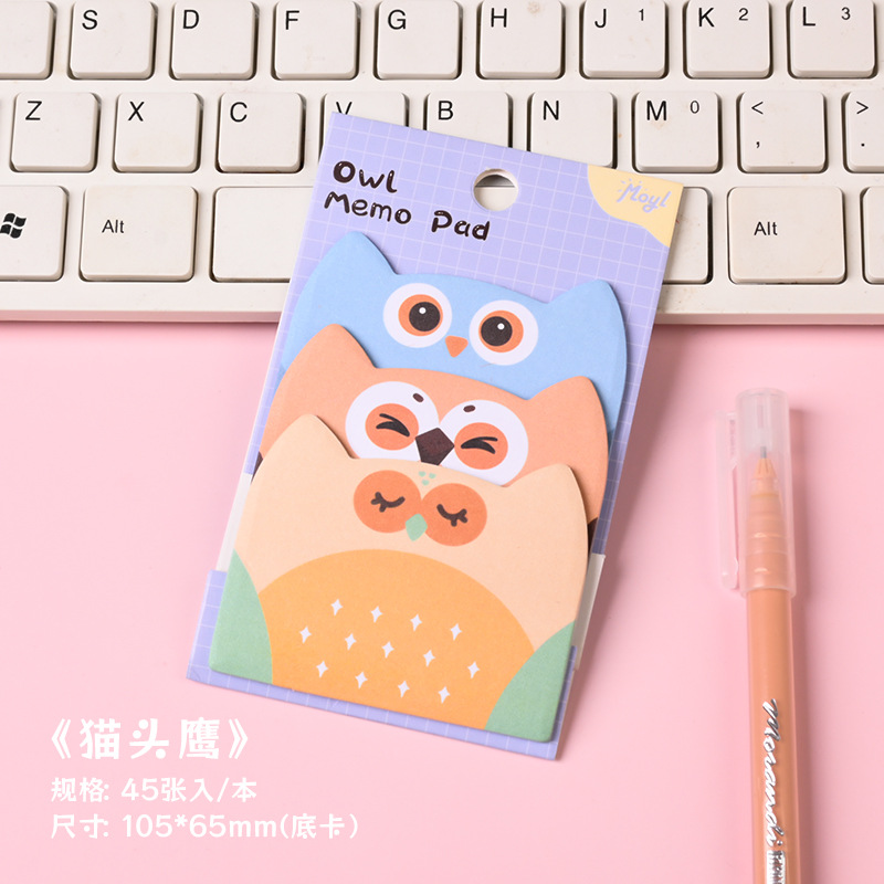 dibujos animados creativos adorables pegatinas de animales desgarrables cuaderno de notas con papel de notas de alto valor facial n pegatinas