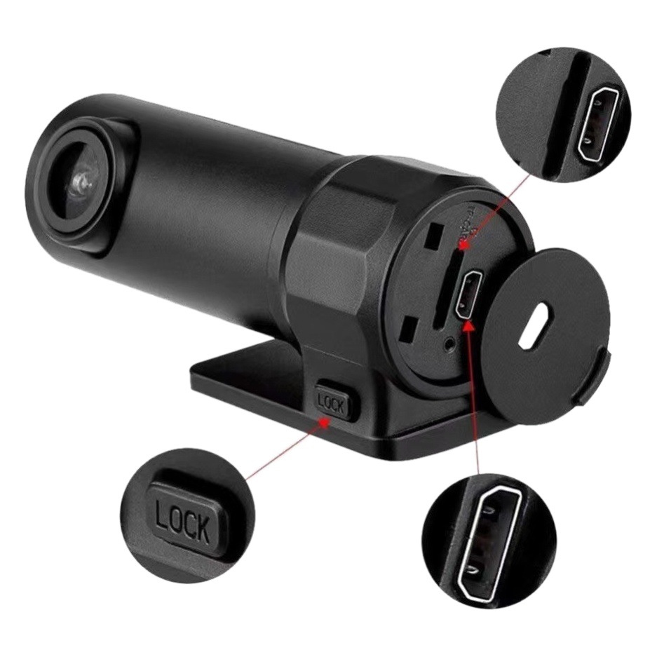 Grabadora de conducción sin pantalla WiFi HD 1080p visión nocturna coche teléfono móvil interconexión monitoreo de estacionamiento bucle Video