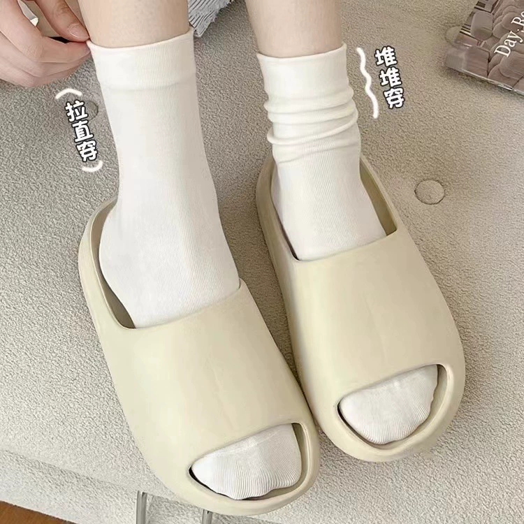Женские носки без катышков из хлопка весна-лето, однотонные средние цилиндрические носки, осенние чулки для девочек, носки из пихтиновой древесины