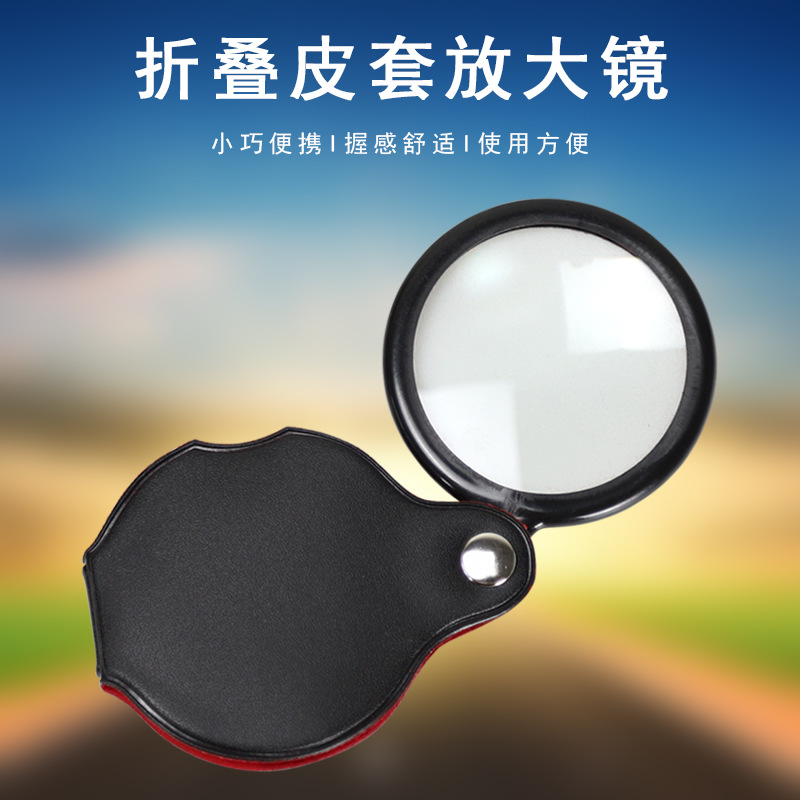 Datyson手持式放大镜50mm带皮套XX-1050