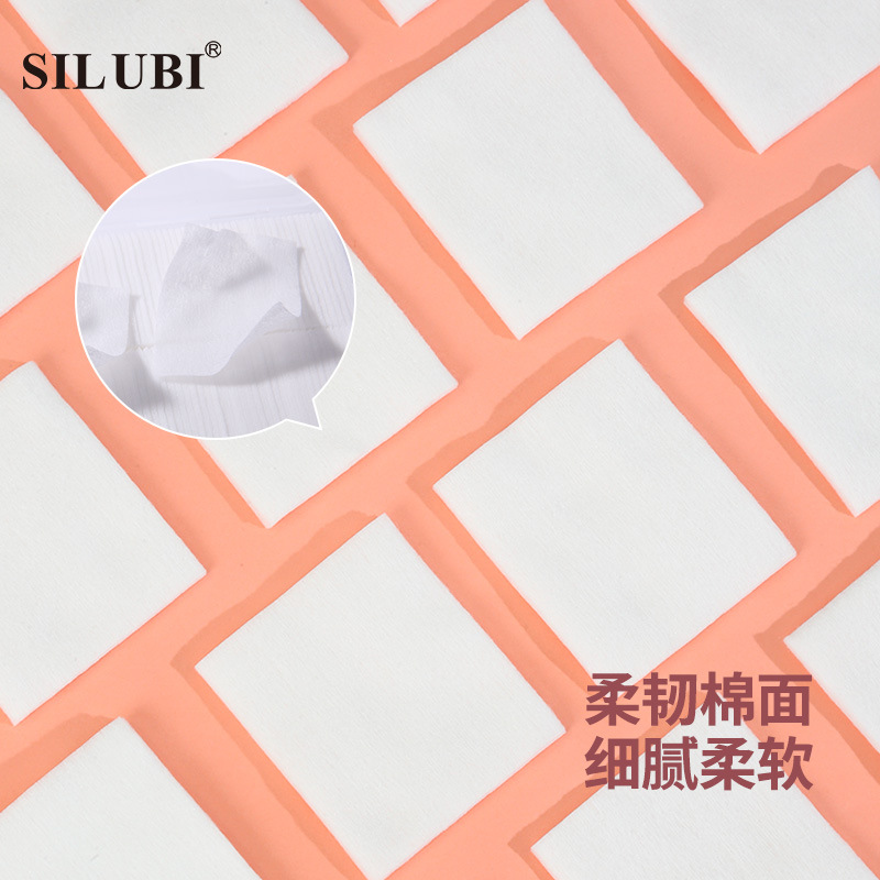 Slabi Inglés no tejido de maquillaje de algodón en caja 1000 piezas de algodón limpiador fino neutro removedor de uñas de algodón S011