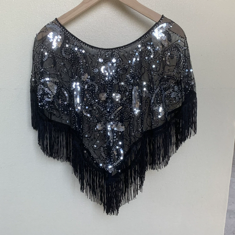 Платье-сарафан танцевальная накидка, тренч, ногтевые sequins, солнцезащитная одежда, Oversize