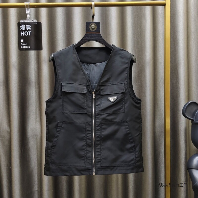 Spring and Autumn New Men's Vests, Fashionable and Versatile Casual Men's Vests, Men's Clothing, Personalized Trendy Men's Tops, Men's Vests