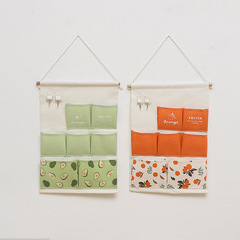 Wall-mounted storage bag, hanging bag, wall-mounted door behind the wall shelf organizer, hanging bag, small cloth bag, dorm room