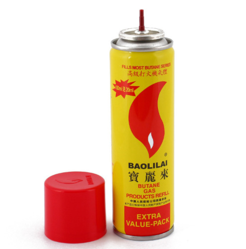 Wholesale butane gas 180+20ml gas domestic pyramid 200ml pure lighter gas inflatable