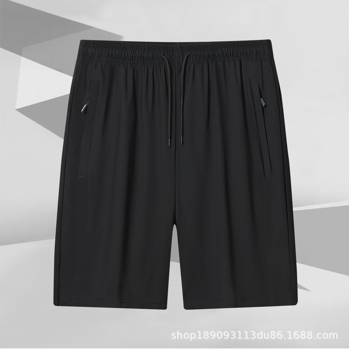 Southeast Asia Cross-Border Ice Silk High-Elastic Shorts Men's Summer Casual Sports Thin Ice Silk Shorts Quick-Drying Five-Quarter Pants