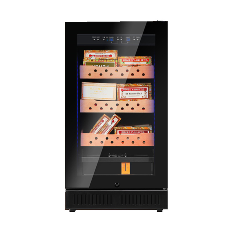 Suministro directo de fábrica 22 gabinete de cigarros temperatura constante y humedad pequeña vitrina hogar puerta de cristal congelador de cigarros gabinete de tabaco