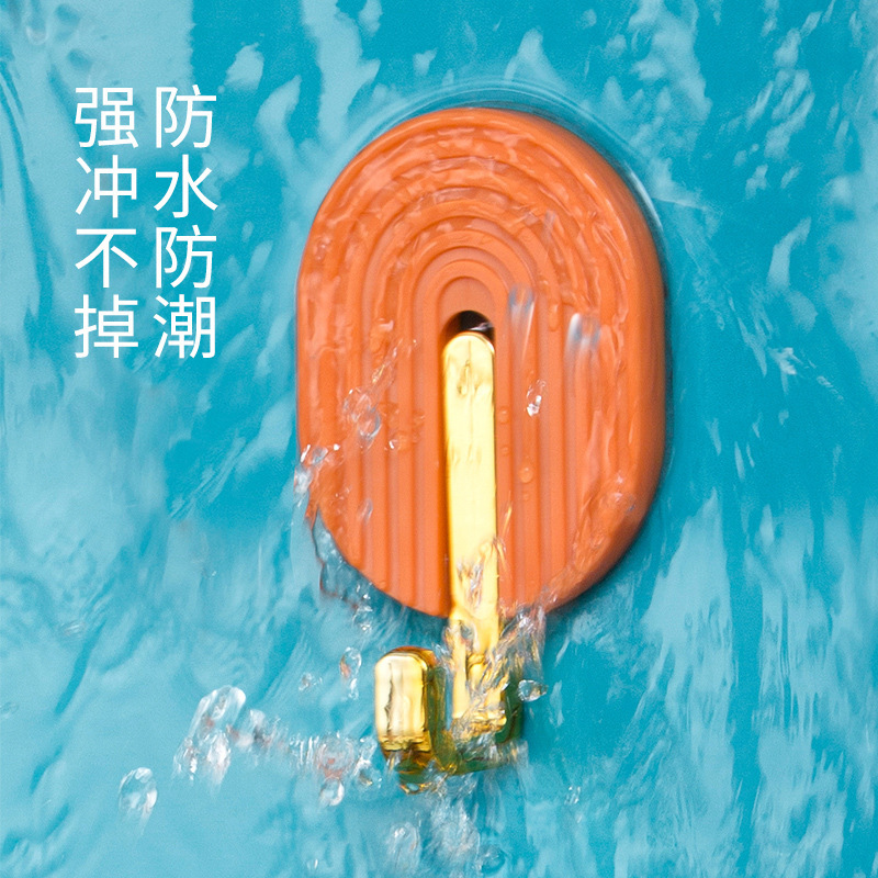 Light luxury hook punch-free self-adhesive multifunctional towel bathroom hook seamless hook light luxury door rear bag hook factory Light luxury hook punch-free self-adhesive multifunctional towel bathroom hook seamless hook light luxury door rear bag hook factory
