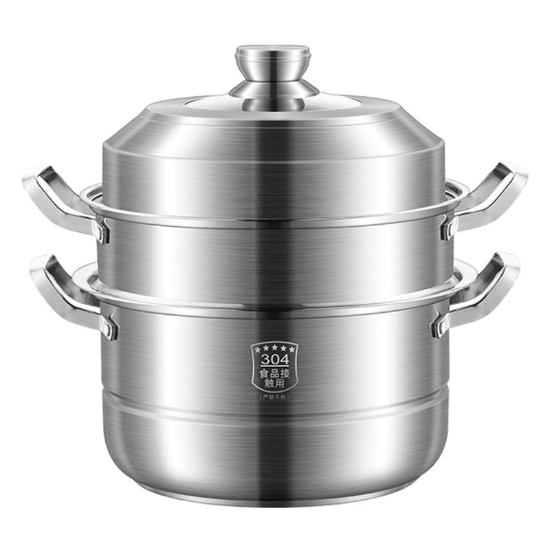 Оптовая Продажа с фабрики высокая утолщенная Пароварка двухслойная трехслойная комбинированная крышка практичный подарок Пароварка из нержавеющей стали 304