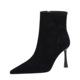 7922-5 Korean style fashion boots for women with high-end feel, suede pointed toe, thin heel, side zipper, high heels, slim boots for women
