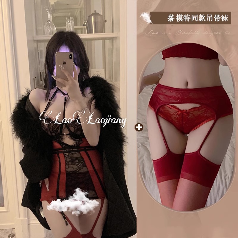 레드 + 어울리는 가터 스타킹