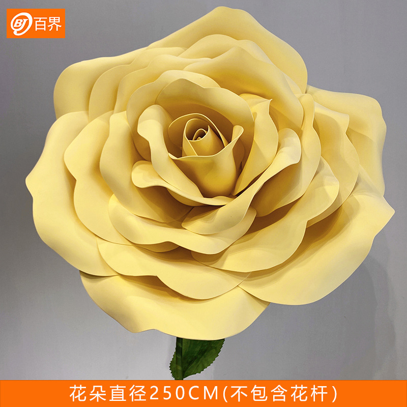 大型手作りバラの花EVA屋外巨大花ウェディング結婚式装飾品ショッピングモールウィンドウネット人気装飾|undefined