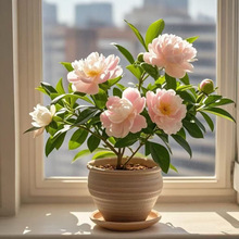 浓香牡丹栀子花四季开花卉室内绿植桌面盆栽浓香牡丹栀子四季开花