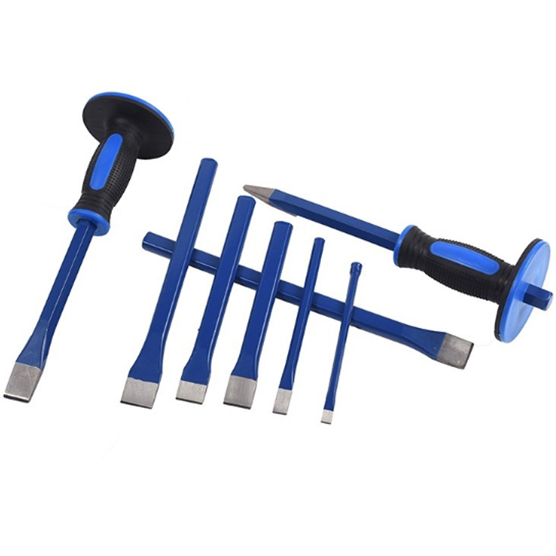 Concrete chisel forged flat-head splitting tool stone mason rock breaking chisel pick stone breaking tool full set