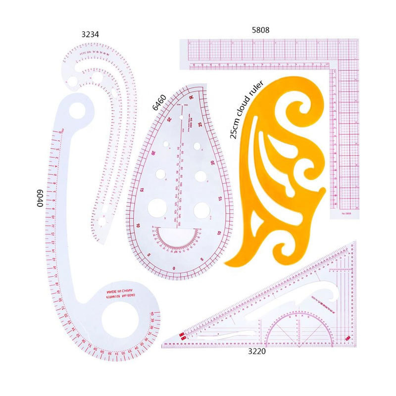 Regla multifuncional para la fabricación de placas, regla de corte, regla de corte, regla de diseño de ropa, regla de curva