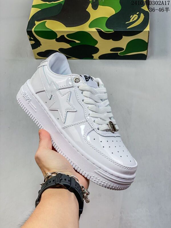 莆田工場直販 BAPESTA SK8 DUNK ストリートトレンド 黒と白のサメ カップル バイブ カジュアル シューズ|undefined