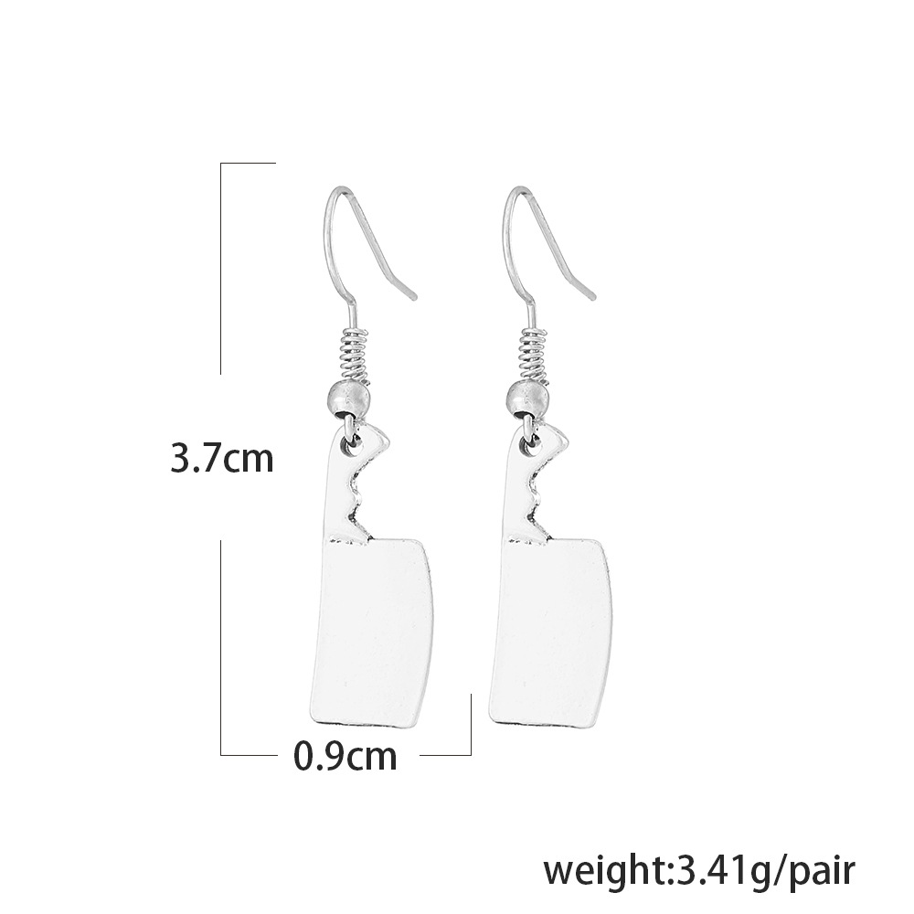 New Creative Kitchen Knife Saw Small Wrench Axe Earrings Wholesale Nihaojewelry display picture 1