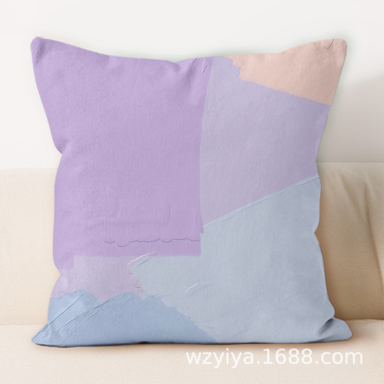 Colores de impresión de almohada de abrazo simple y moderna decoración de sofá de sala de estar almohada de cabecera desmontable cuadrada