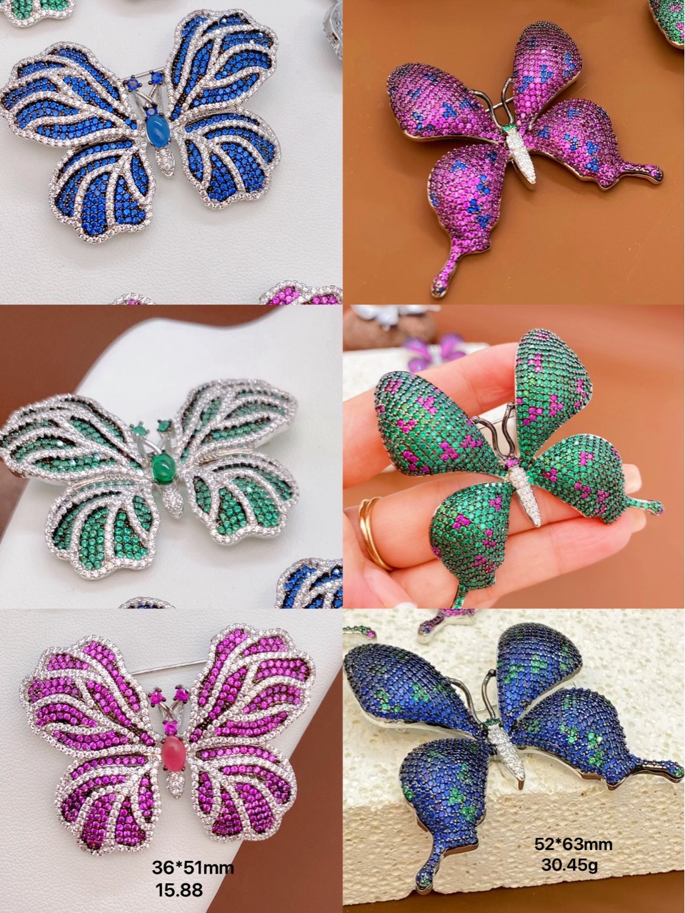 1 Piece Quantity Casual Elegant Lady Pin Butterfly Copper Plating Butterfly Unisex Brooches 1 Piece