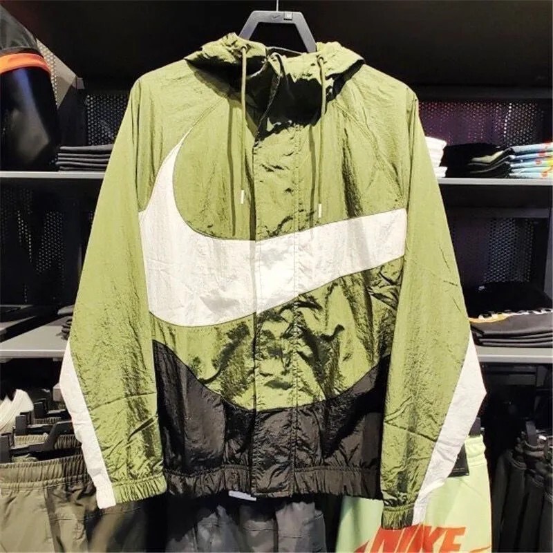 Dropshipping Foreign Trade Men's Sports Color-Blocked Jacket Loose Hooded Sportswear Casual Coat Dd5968 Outdoor Style