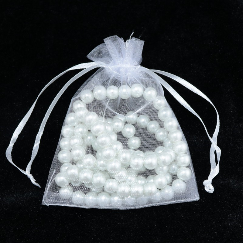 Simple Style Solid Color Organza Transparent Valentine'S Day Jewelry Packaging Bags display picture 1