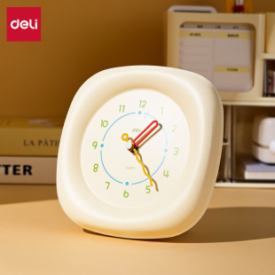Deli Le405 Cream Style Wall Clock New Chinoiserie Living Room Home Bedroom Silent Clock Multi-Functional Simple