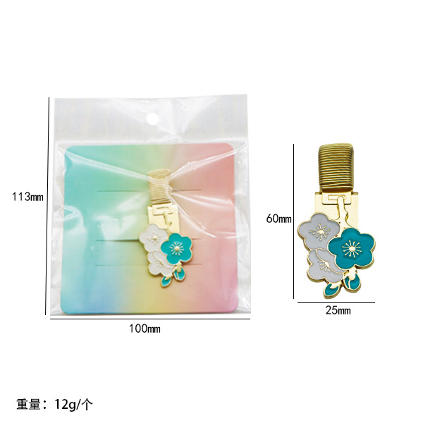 Blue cherry blossom pen clip