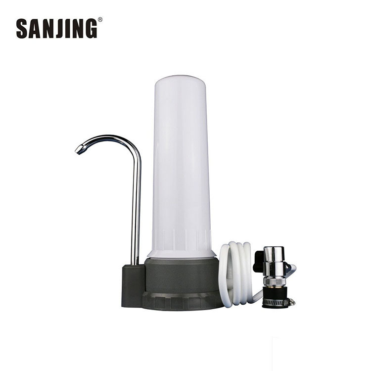 Purificador de agua de escritorio del hogar purificador de agua grifo portátil cerámica sinterizado compuesto de carbono olor dispensador de agua directa