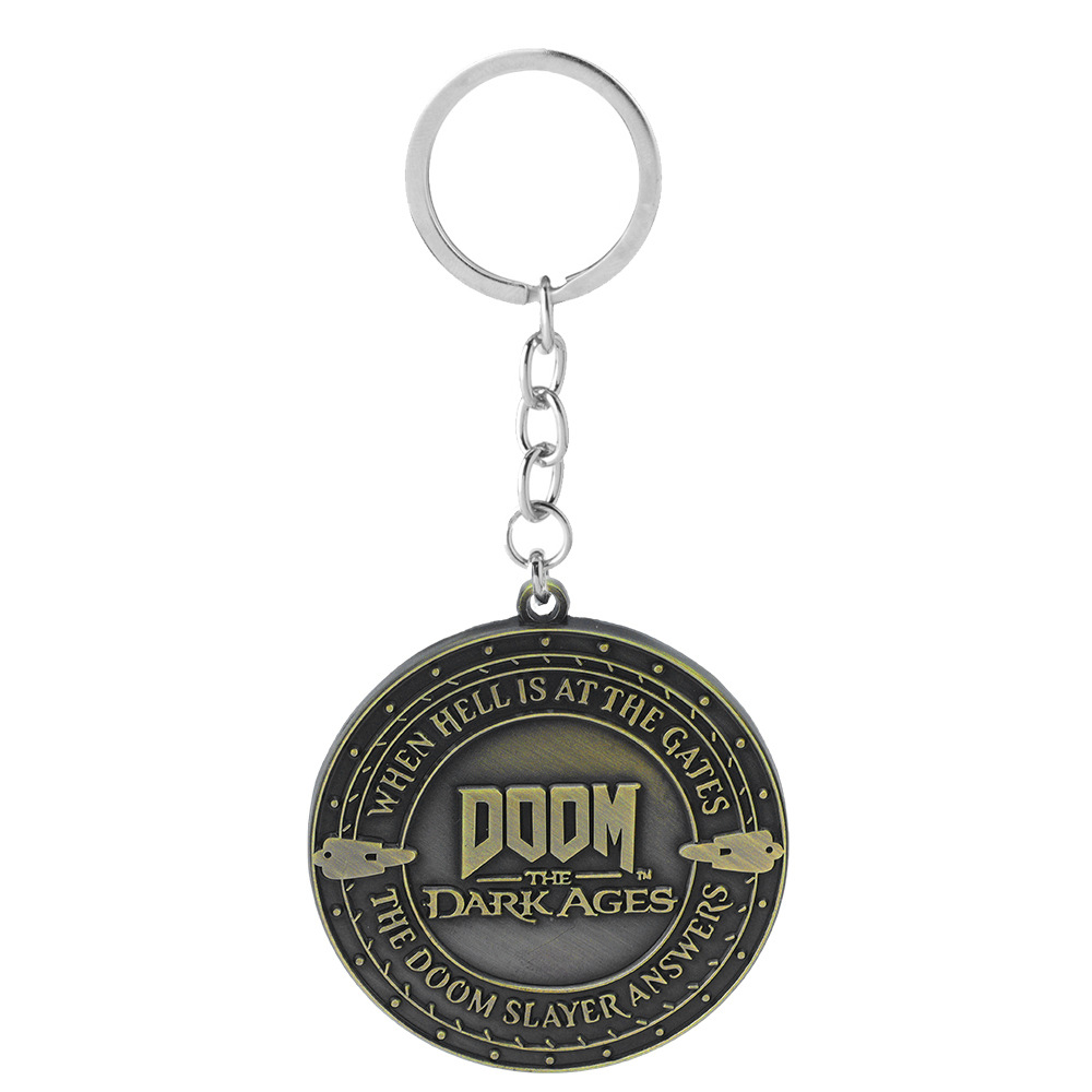 Game peripherals DOOM The Dark Ages Dark Age retro metal keychain…