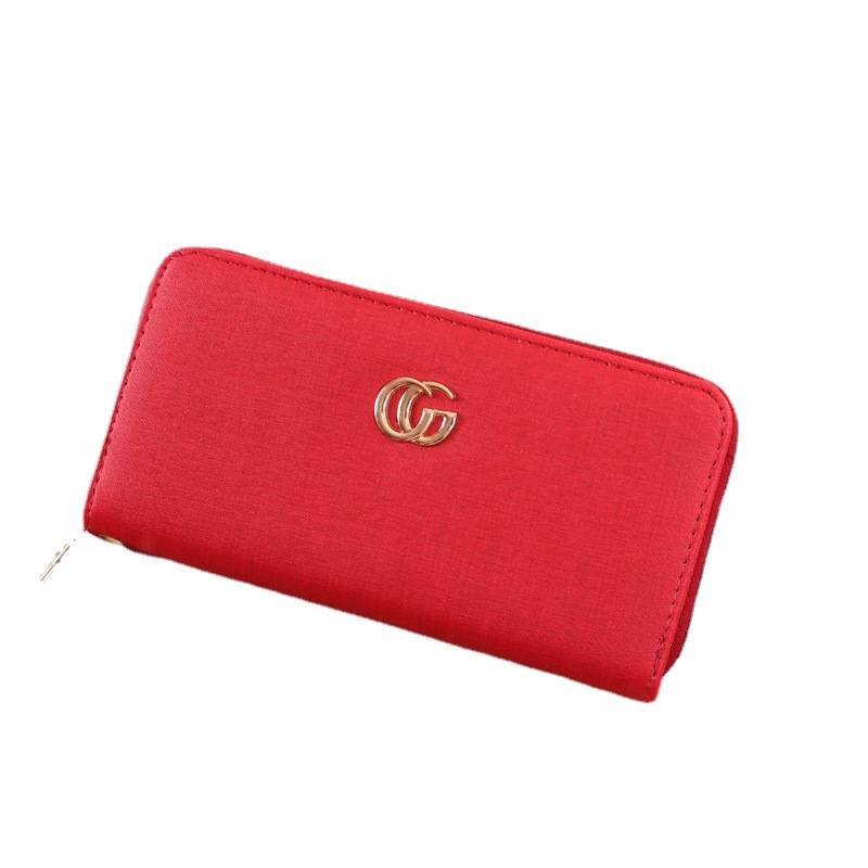 2023 nuevas mujeres de embrague moda calle tiro personalidad doble C grano fino gran capacidad diseño logo