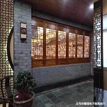 实木花格仿古门窗镂空榫卯屏风隔断中式雕刻原木入户实木门窗木雕