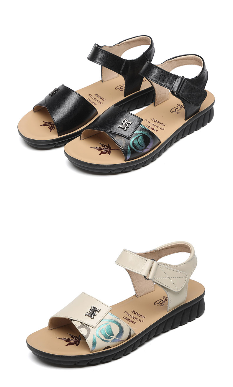 C4692 1050K GIÀY DÉP SANDAL NỮ RUITDT BIG SIZE NGOẠI CỠ ĐẾ MỀM MÙA HÈ TRUNG NIÊN HỌA TIẾT HOA GIÀY DÉP NỮ DA BÒ G03 SẢN PHẨM MỚI