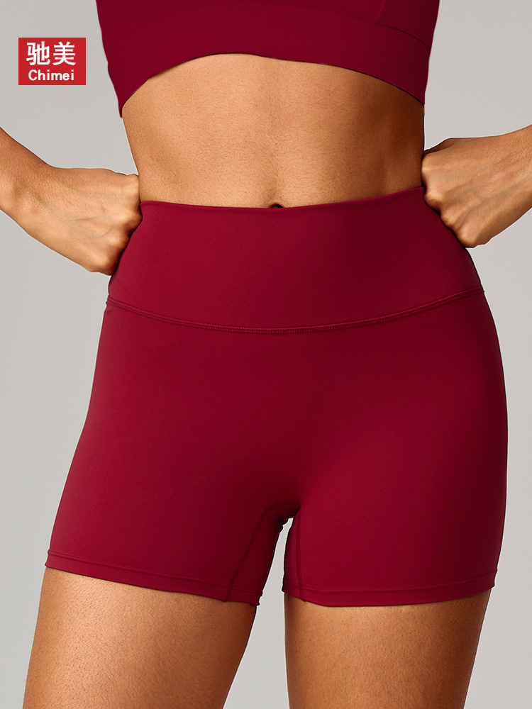 Explosiones transfronterizas europeas y americanas, pantalones cortos de yoga apretados, cintura alta, caderas, pantalones de gimnasio para correr 8519