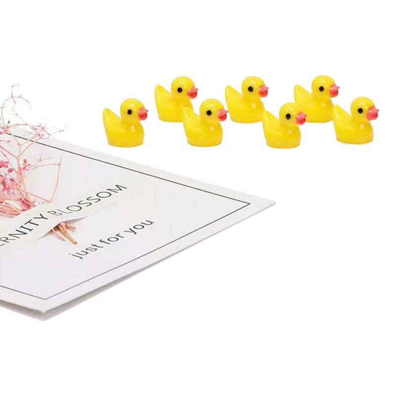 Миниатюрные ландшафтные украшения, миниатюрные желтые уточки-бонсай, декор для суккулентов, маленькие украшения из смолы, разноцветные уточки для садоводства и ландшафтного дизайна.