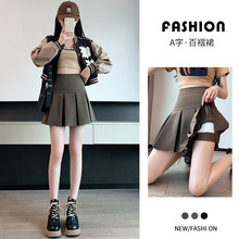 半身裙女大码百褶裙2025新款高腰显瘦小个子防走光春秋冬a字短裙