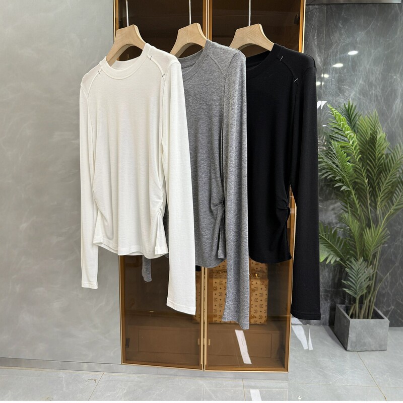 In Stock, They'Re Not Exaggeratedly Flattering, You'Ll Just Want to Wear Them and Never Take Them Off! Women's Merino Wool and Lyocell Round Neck Long Sleeve T-Shirt In Stock, They'Re Not Exaggeratedly Flattering, You'Ll Just Want to Wear Them and Never Take Them Off! Women's Merino Wool and Lyocell Round Neck Long Sleeve T-Shirt